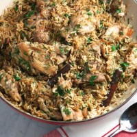 Ottolenghi's Chicken with Caramelized Onions & Cinnamon-Cardamom Rice