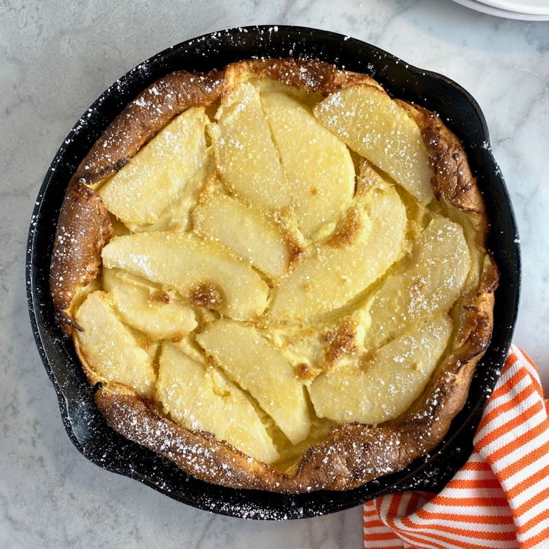 Buttery Pear Dutch Baby | thebrookcook